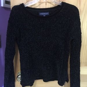 Aeropostale Black Velvet Sweater